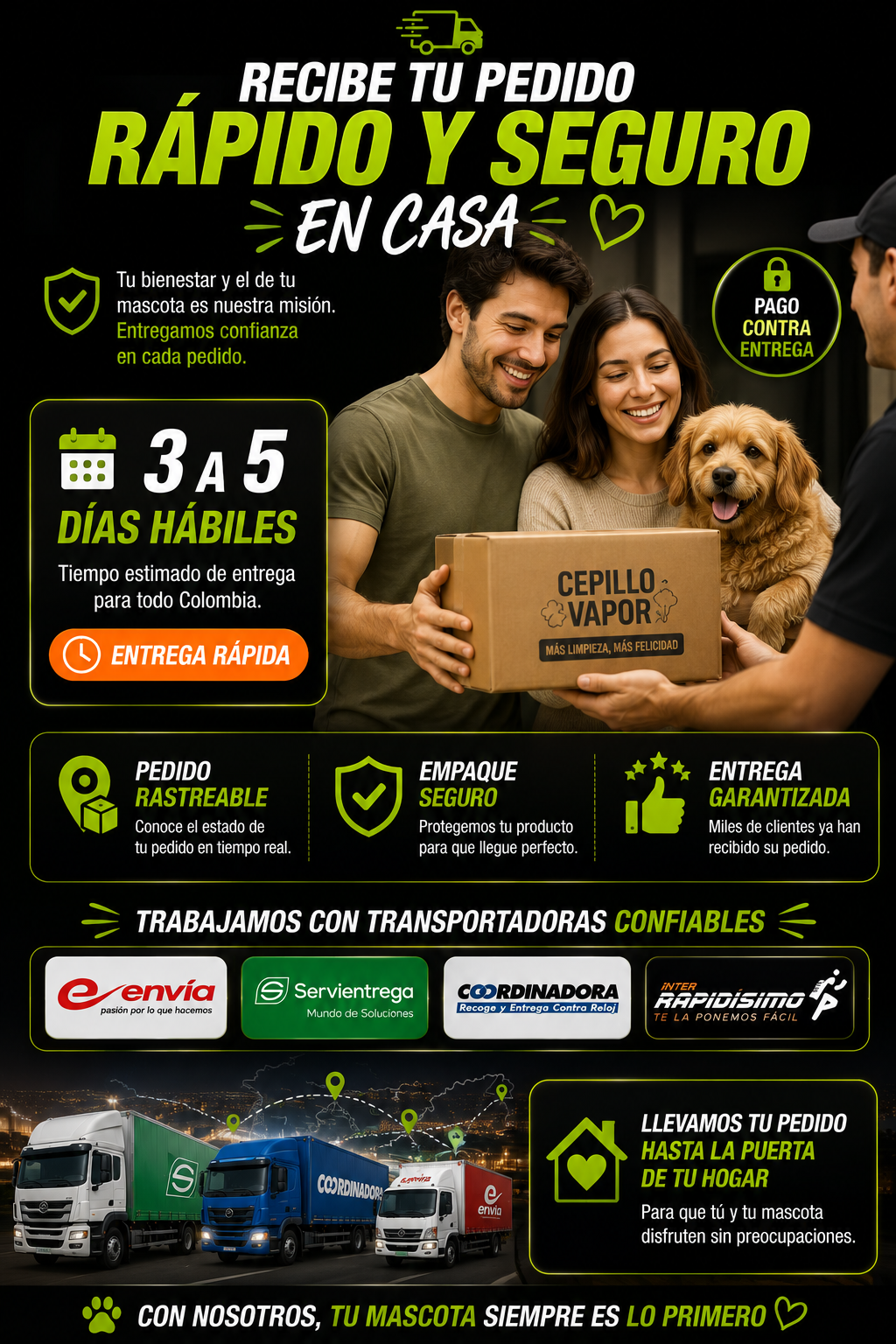 PROMO Cepillo a vapor para mascotas PawSpa Brush